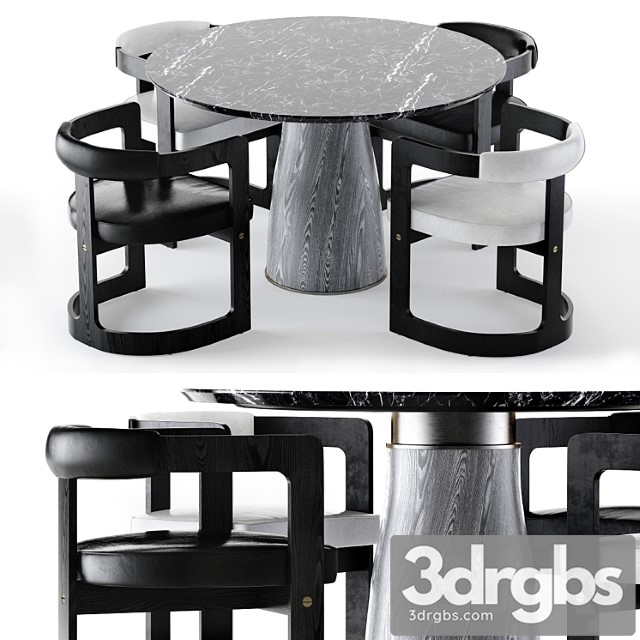 Kelly wearstler camden table and zuma chair 2 3dsmax Download - thumbnail 1