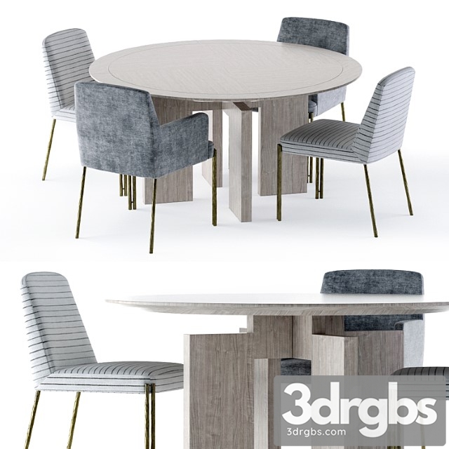 Kelly wearstler ida table and melange chair 2 3dsmax Download - thumbnail 1