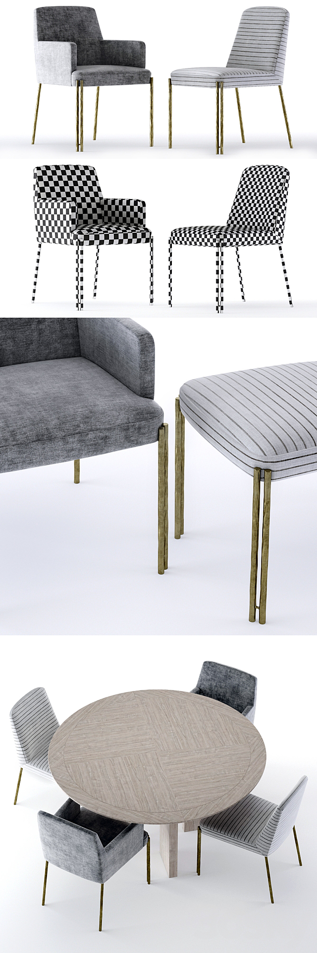 Kelly Wearstler Ida Table and Melange Chair 3DSMax File - thumbnail 2