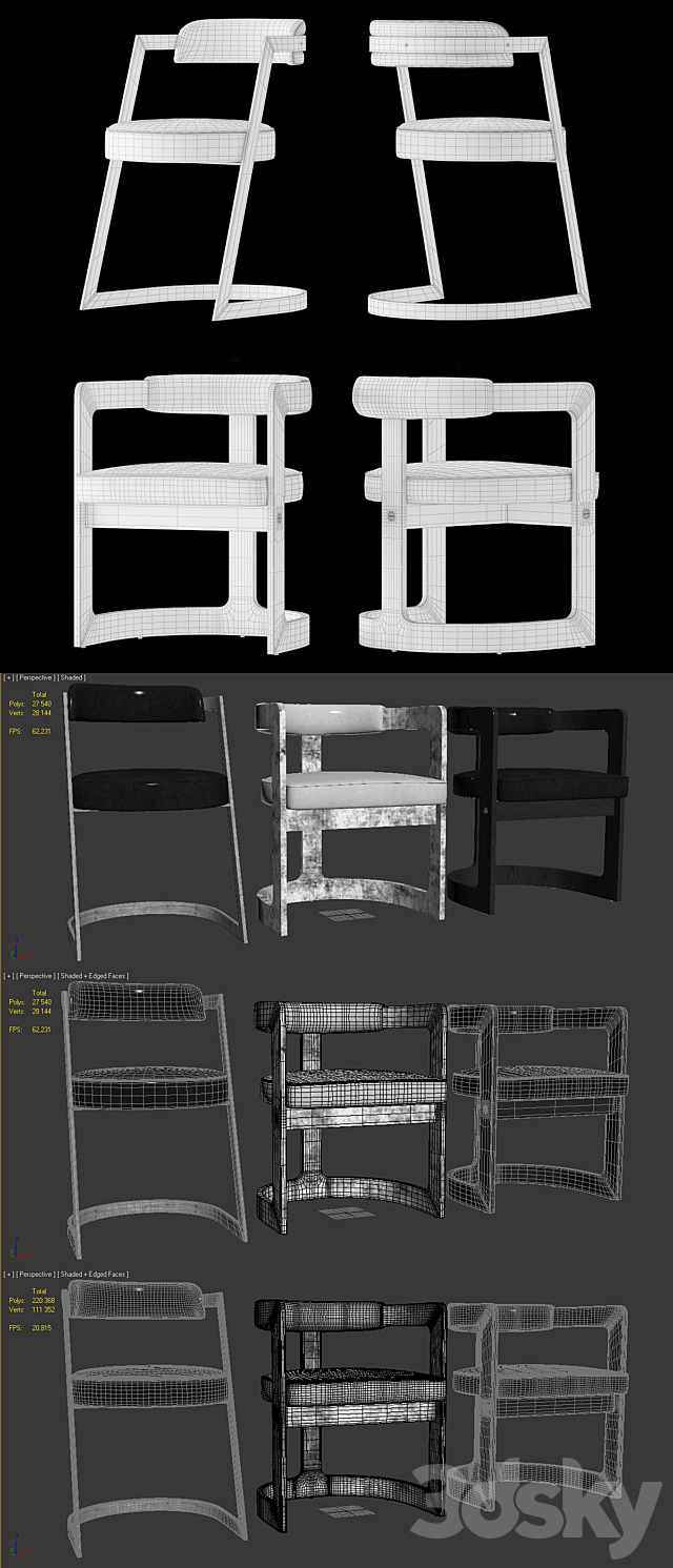 Kelly Wearstler Studio and Zuma Chairs 3DSMax File - thumbnail 3