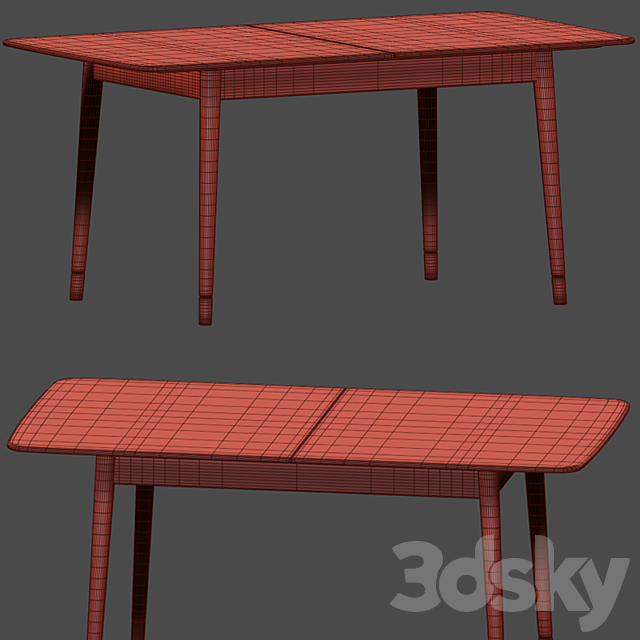 Kendall Upholstered Dining Chair Table 3DSMax File - thumbnail 5