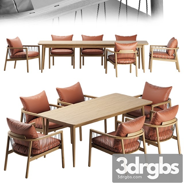 Kerry lounge chair tate walnut extendable midcentury dining table - thumbnail 1