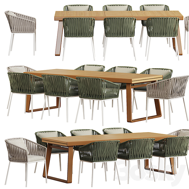 Kettal | BITTA dining table 3DS Max Model - thumbnail 2