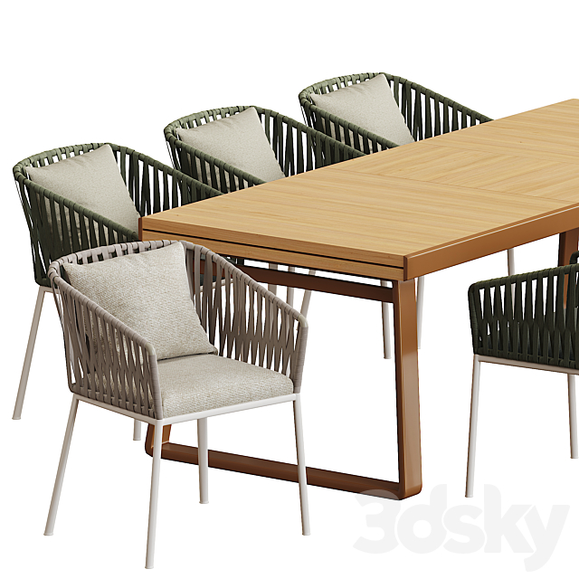 Kettal | BITTA dining table 3DS Max Model - thumbnail 3