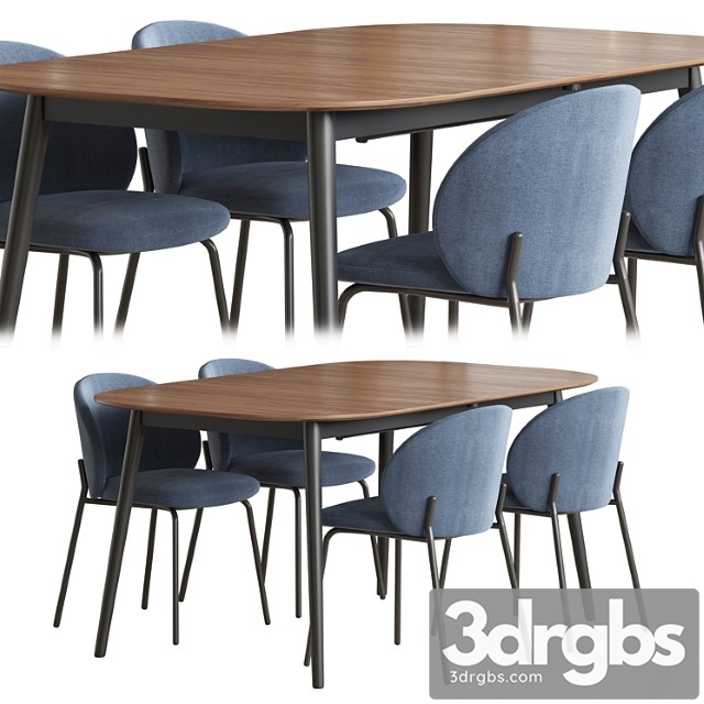 Kingston table princeton chair boconcept 2 3dsmax Download - thumbnail 1