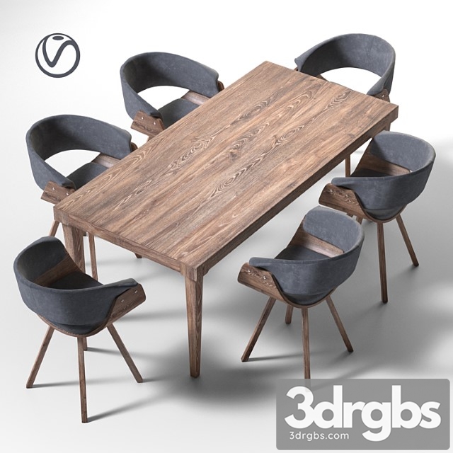 Kitchen table with chairs - thumbnail 1