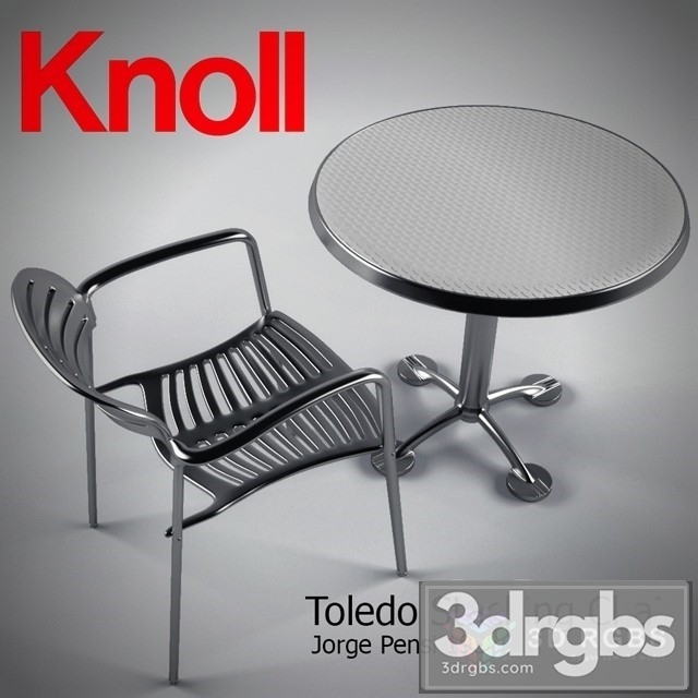 Knoll Toledo Table and Chair 3dsmax Download - thumbnail 1