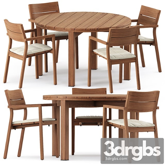 Kos armchair, table kos teak by tribu - thumbnail 1