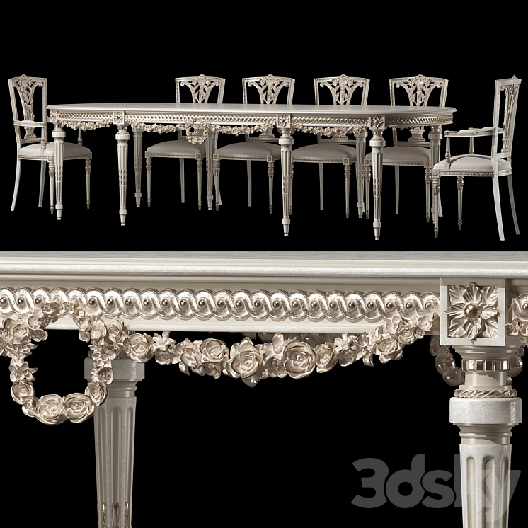 kosovart daphne table and chair 3DS Max Model - thumbnail 3