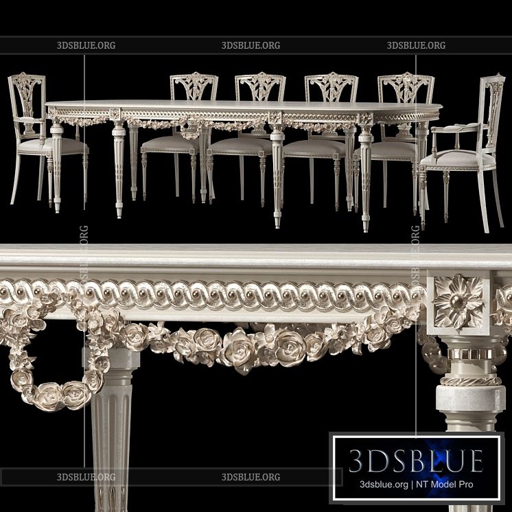 kosovart daphne table and chair 3DS Max - thumbnail 3