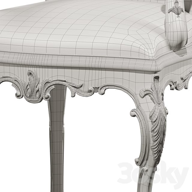 kosovart victoria dining table and chair 3DSMax File - thumbnail 7