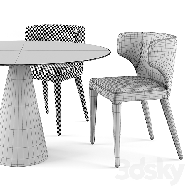 La Redoute. AM.PM. Favinie Chair. Mayra table. 3DSMax File - thumbnail 3