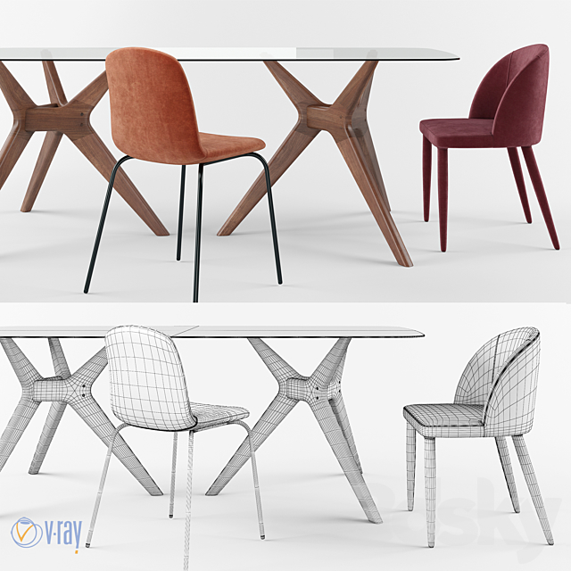 La Redoute. AM.PM Tibby Anatheme Table Maricielo. 3DS Max Model - thumbnail 2