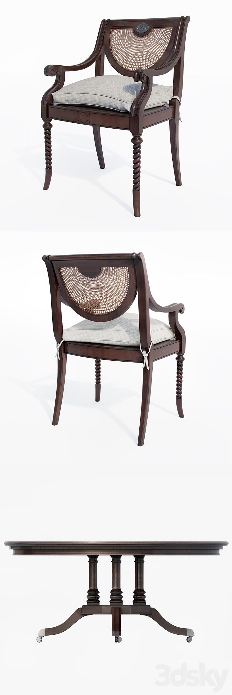 LADY EMILY'S FAVORITE ARM CHAIR 3DS Max Model - thumbnail 2