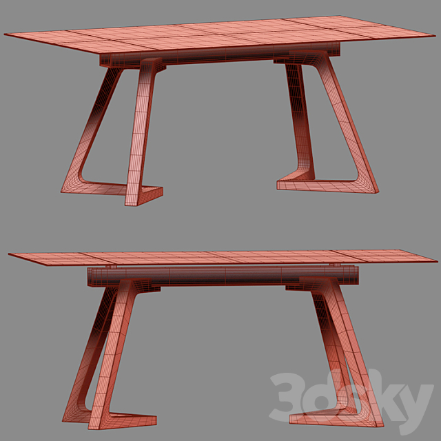 Lainy Upholstered Strip Chair Table 3DSMax File - thumbnail 4