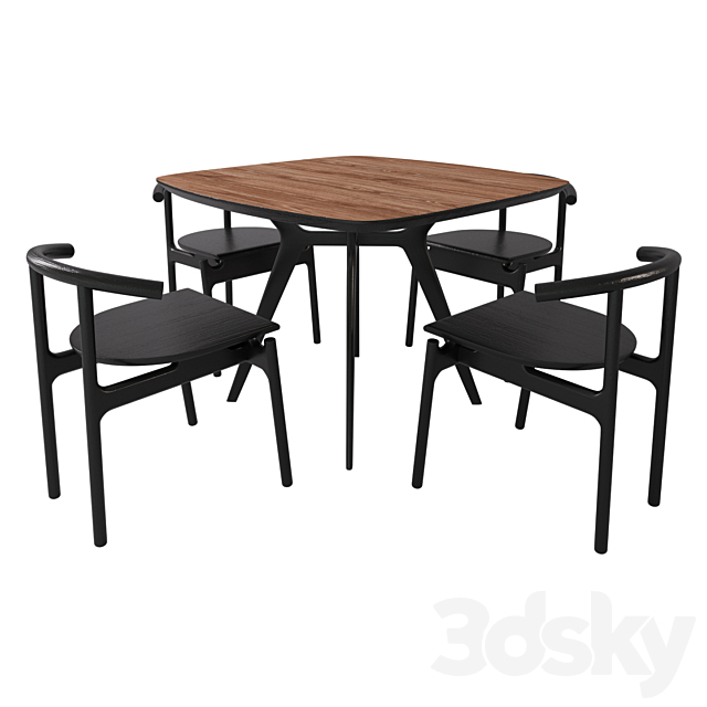 Lars table. Unika Hans Chair 3DSMax File - thumbnail 1