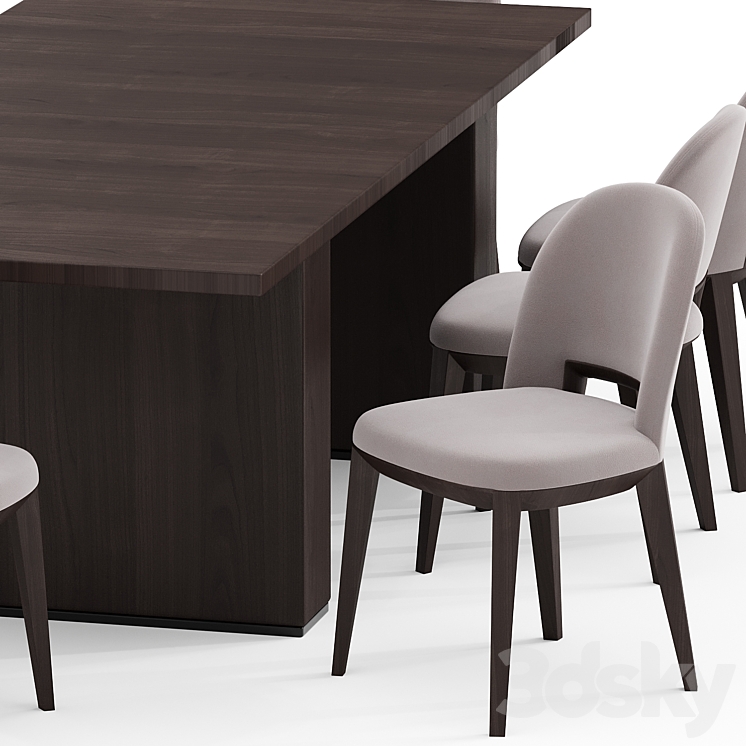 Laura Meroni MARGARET TABLE CHAIR 3DS Max Model - thumbnail 2