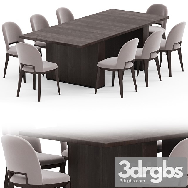 Laura Meroni Margaret Table Chair 3dsmax Download - thumbnail 1