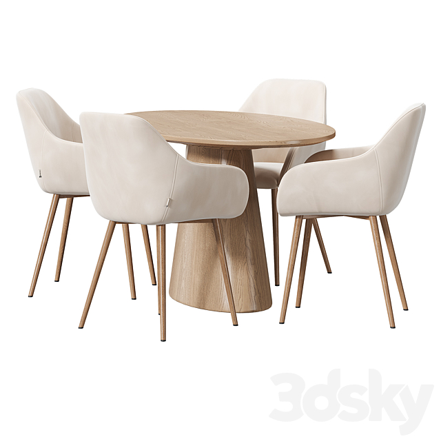 Laurie Judy table and chairs Divan.ru 3DS Max Model - thumbnail 3