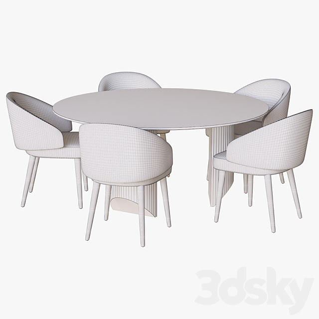 Lawson Chair and Wedge Table Minotti 3DSMax File - thumbnail 3