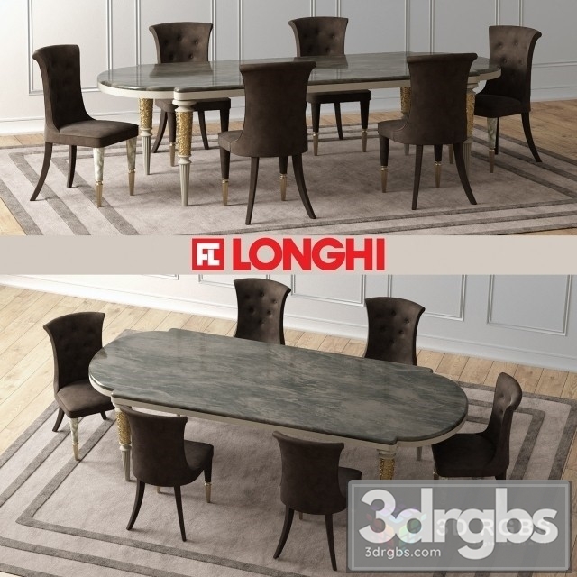 Layton Marble Table and Chair 3dsmax Download - thumbnail 1