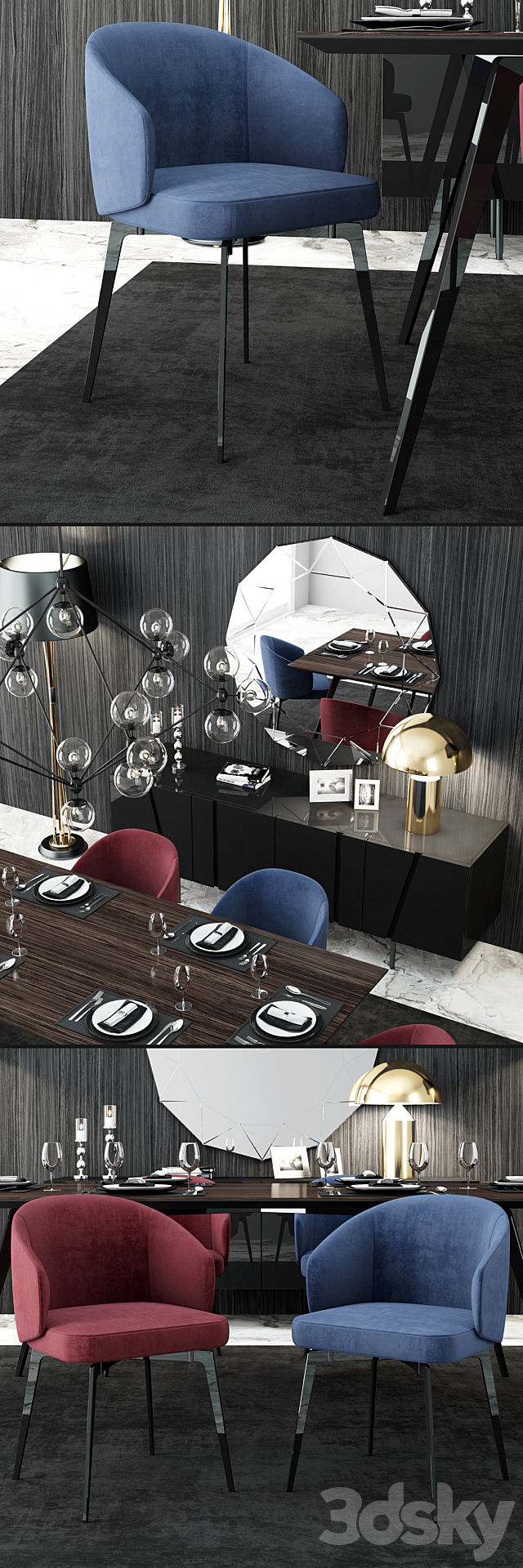 Lema BEA Table and Chair 3DSMax File - thumbnail 2