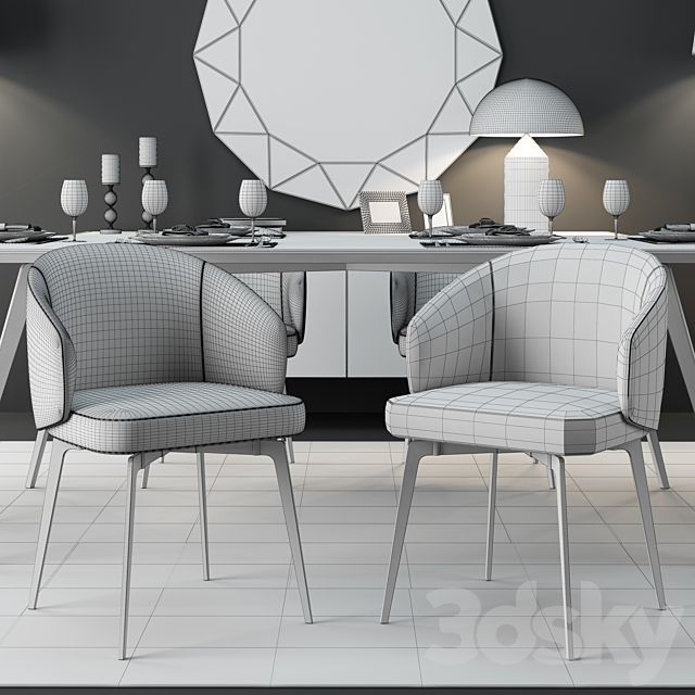 Lema BEA Table and Chair 3DSMax File - thumbnail 3