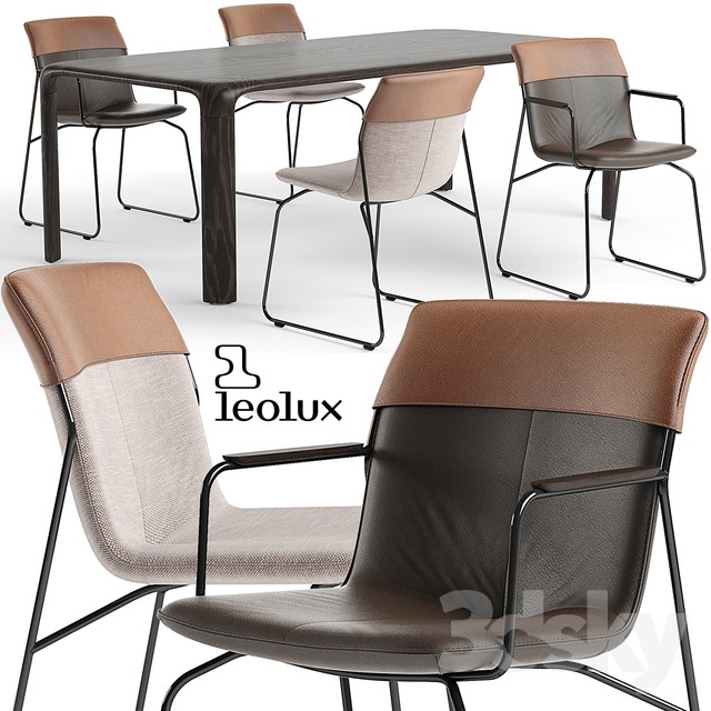 Leolux Ditte chair set 3DS Max - thumbnail 3