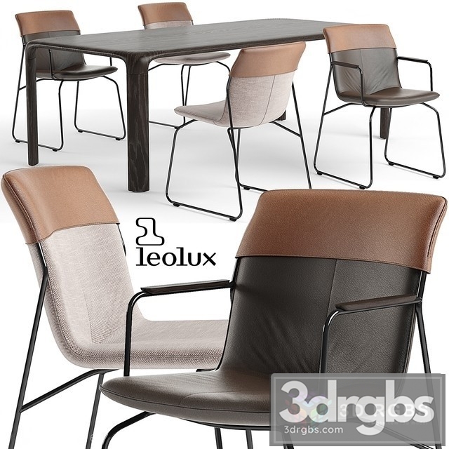 Leolux Ditte Chair Set 3dsmax Download - thumbnail 1