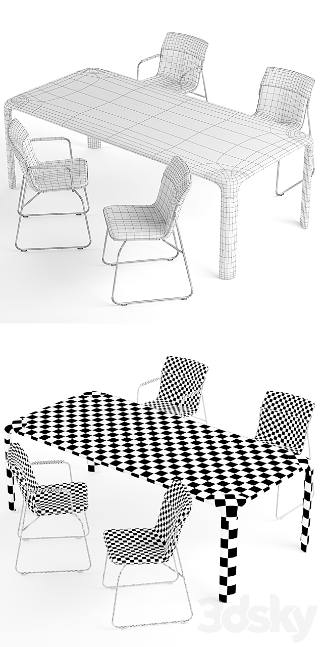 Leolux Ditte chair set 3DSMax File - thumbnail 3