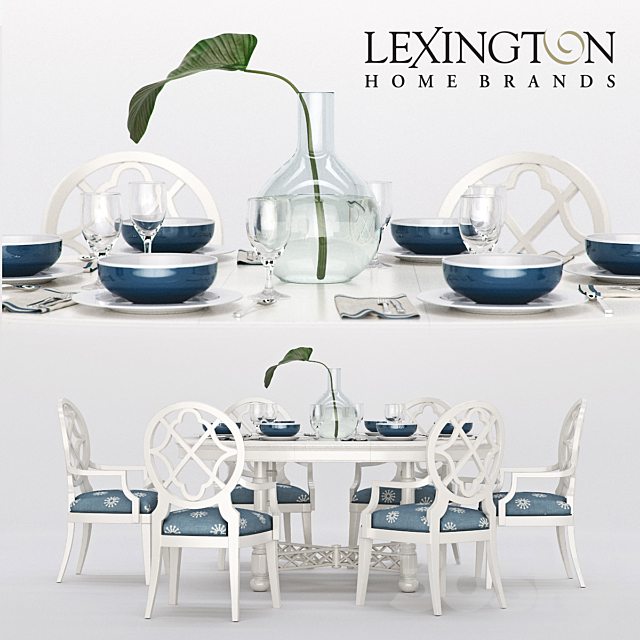 Lexingon KNAPTON HILL ROUND DINING TABLE. MILL CREEK ARM CHAIR 3DSMax File - thumbnail 1