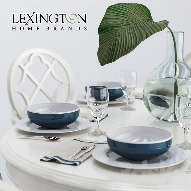 Lexingon KNAPTON HILL ROUND DINING TABLE. MILL CREEK ARM CHAIR 3DSMax File - thumbnail 2