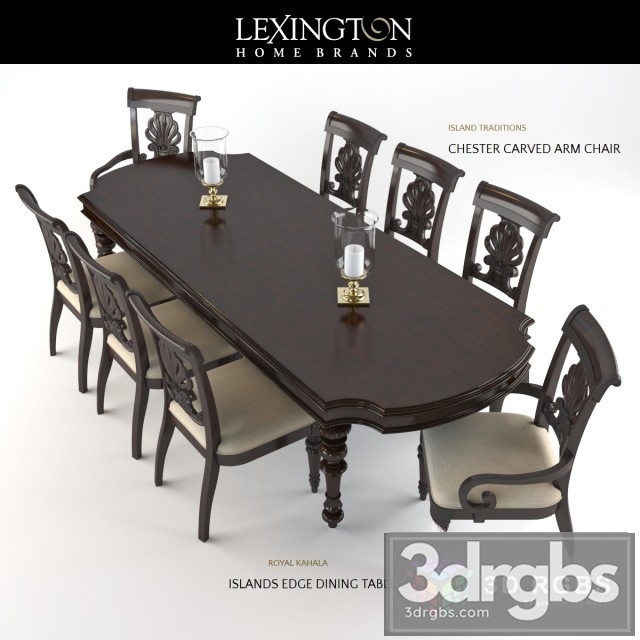 Lexington Table and Chair 3dsmax Download - thumbnail 1