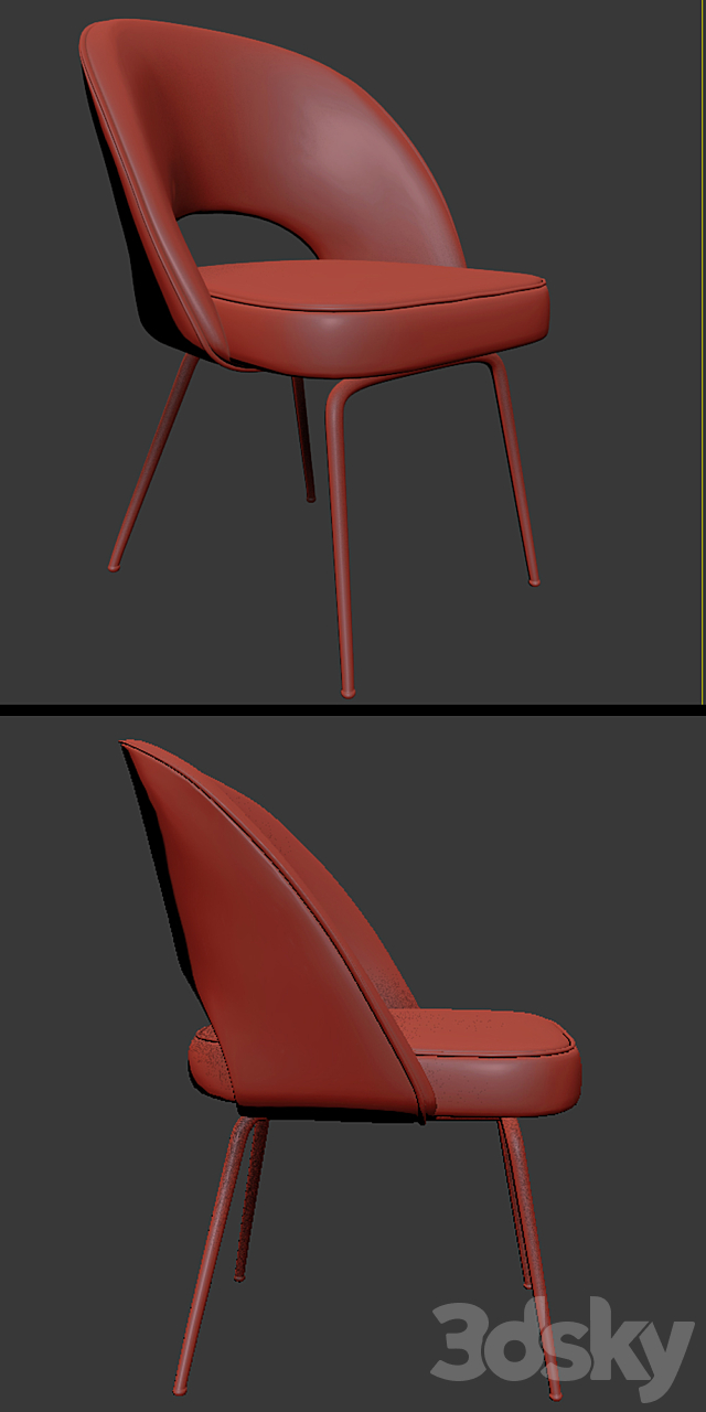 Lexmod Dining Chair Set 3DSMax File - thumbnail 2