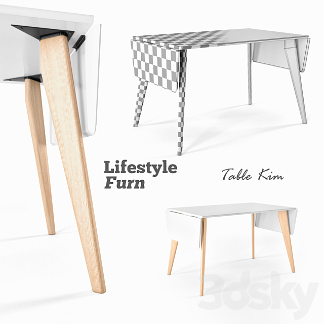 LifestyleFurn dining set 3DSMax File - thumbnail 3