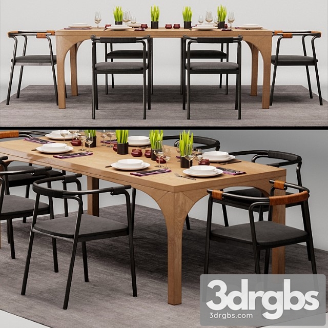 Living divani dining group 2 3dsmax Download - thumbnail 1