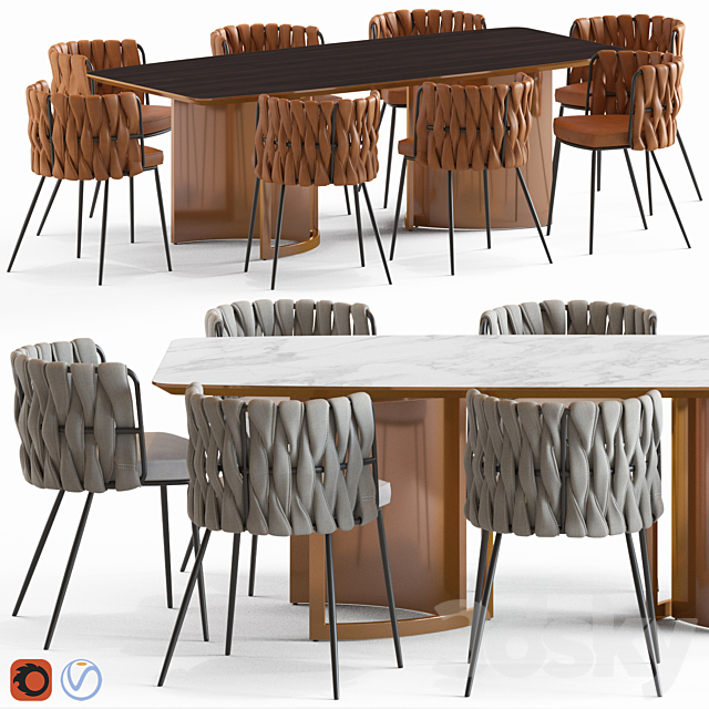 LoftDesigne Chair 2678 and Table 6838 3DSMax File - thumbnail 1