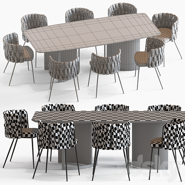 LoftDesigne Chair 2678 and Table 6838 3DSMax File - thumbnail 3