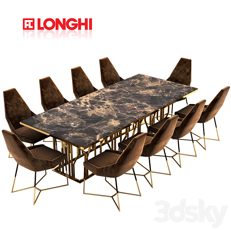 Longhi Dining 3DS Max - thumbnail 1