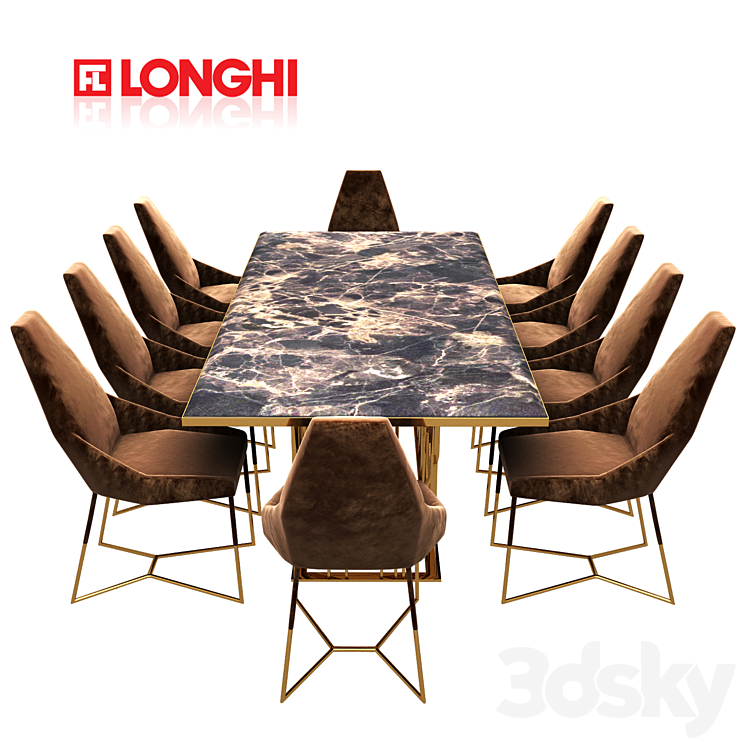 Longhi Dining 3DS Max - thumbnail 2