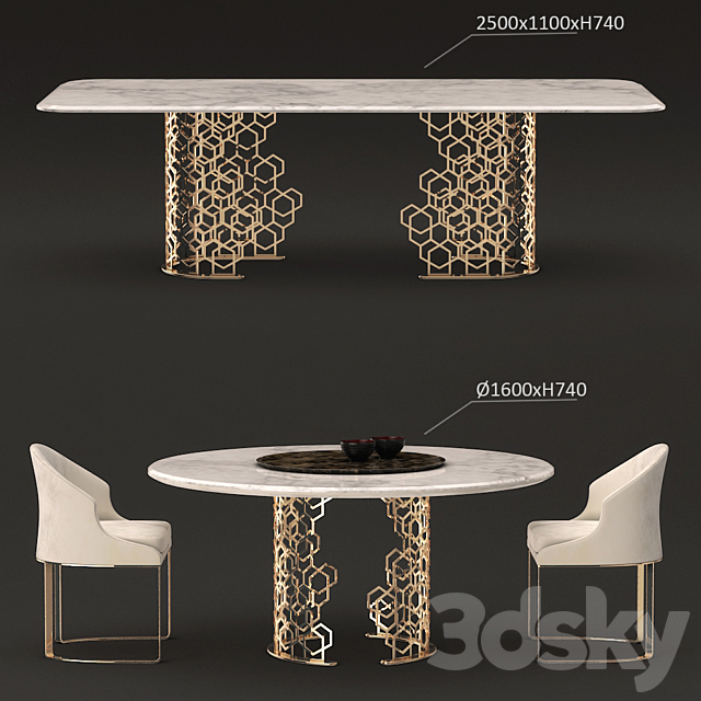 Longhi Manfred Table 3ds Max - thumbnail 1