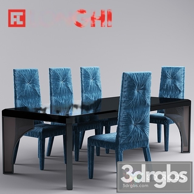 Longhi Rim Table Must Chair 3dsmax Download - thumbnail 1