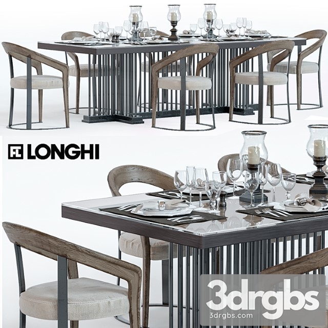 Longhi- table and chair – extras 2 3dsmax Download - thumbnail 1