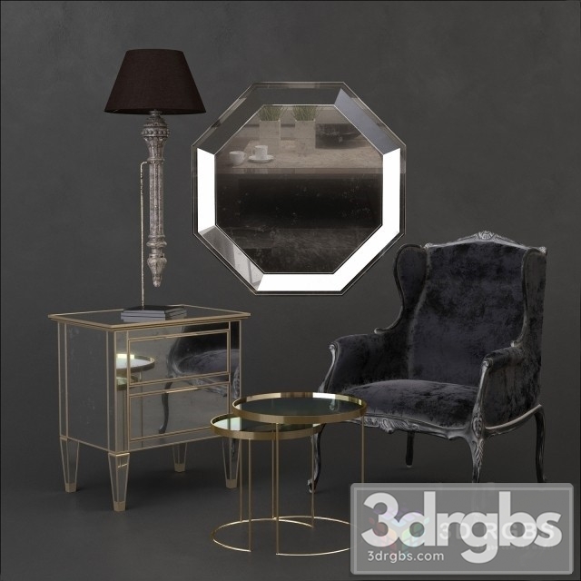 Luxury Table and Armchair 3dsmax Download - thumbnail 1