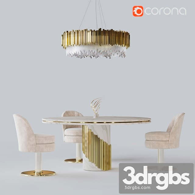 Luxxu Set Dining 3dsmax Download - thumbnail 1