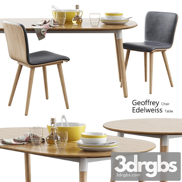 Made Geoffrey Chair Edelweiss Table 3dsmax Download - thumbnail 1