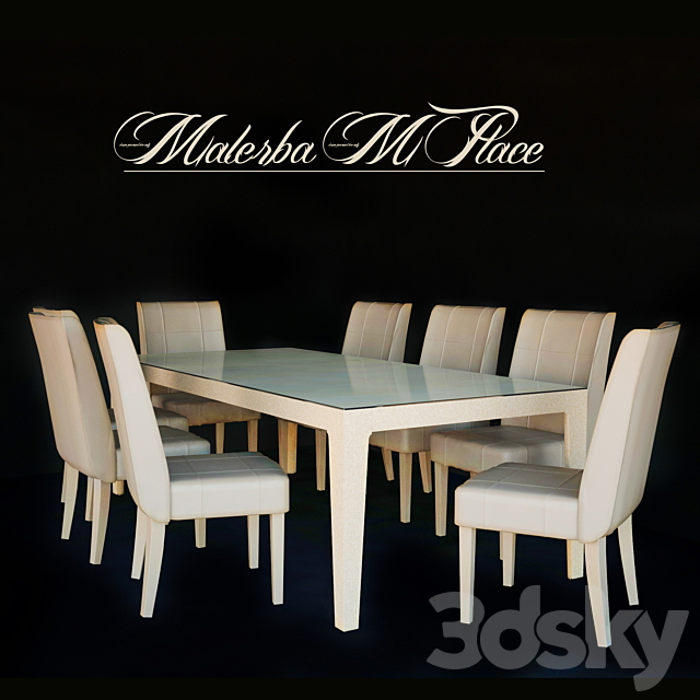 Malerba M Place Tables and chairs 3DSMax File - thumbnail 1