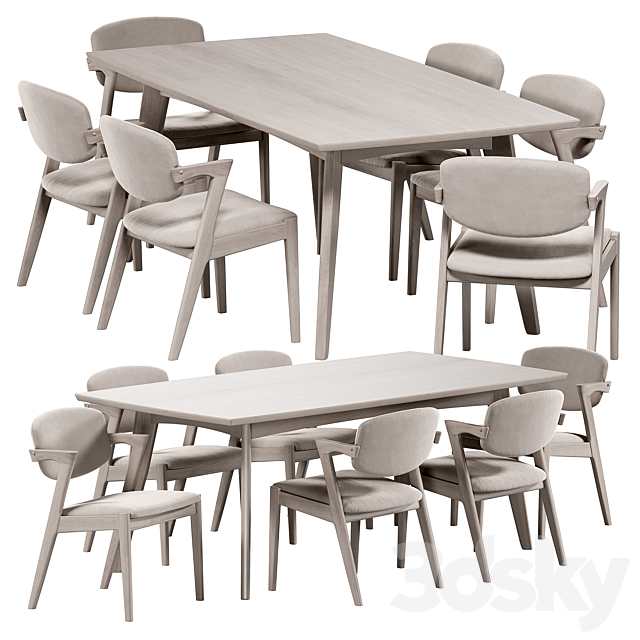 Malone Dining group 3DSMax File - thumbnail 4