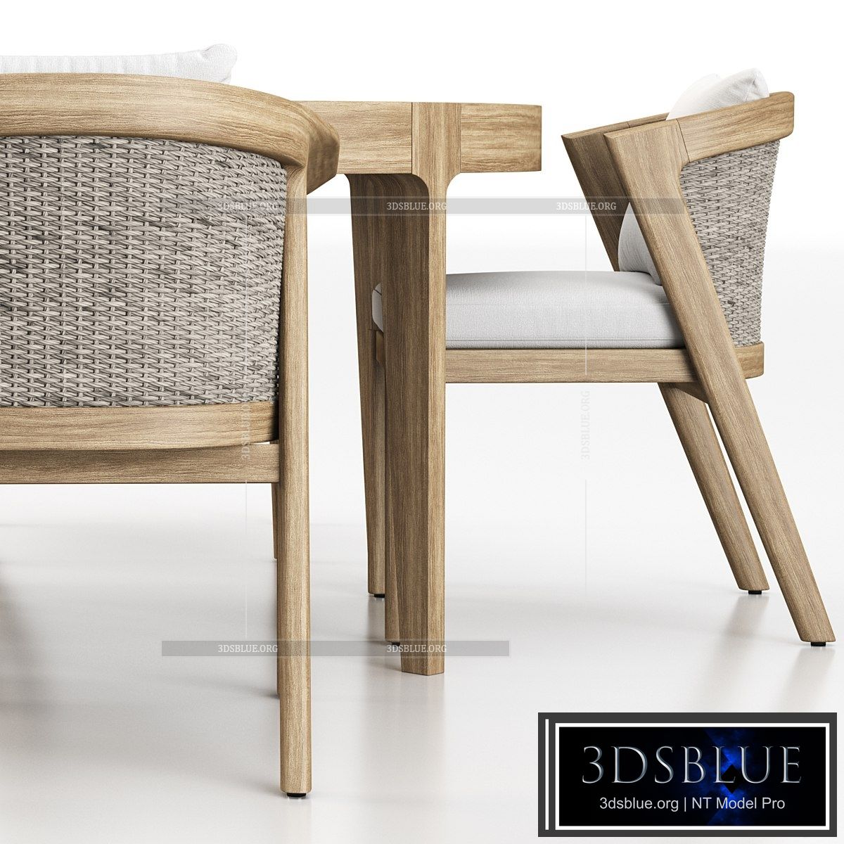 MALTA TEAK DINING SET 3DS Max - thumbnail 3