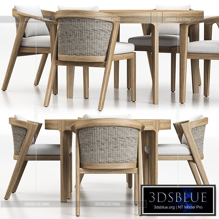 MALTA TEAK DINING SET 3DS Max - thumbnail 3